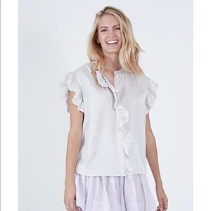 Koch Palm Top in silver shimmery poly